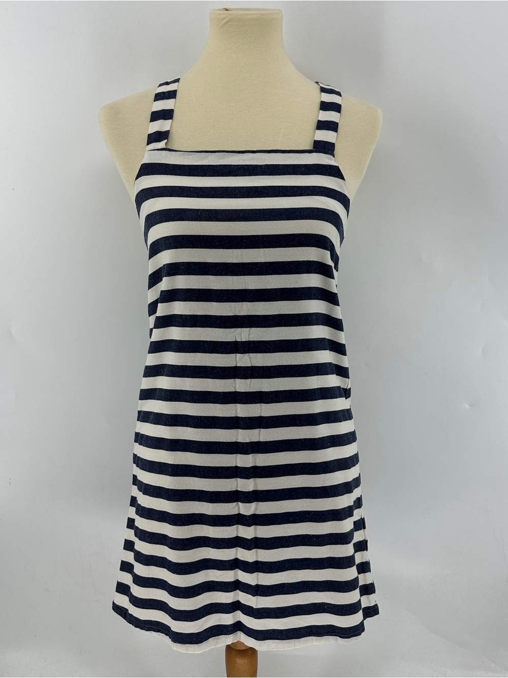 BDG Striped Back Buttons Cotton Dress